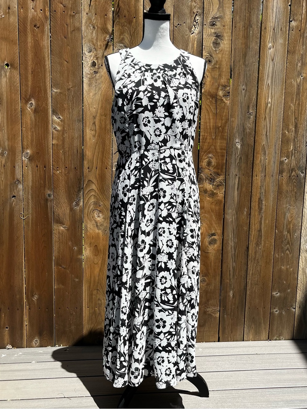 Tommy Hilfiger Black and White Floral Maxi Dress